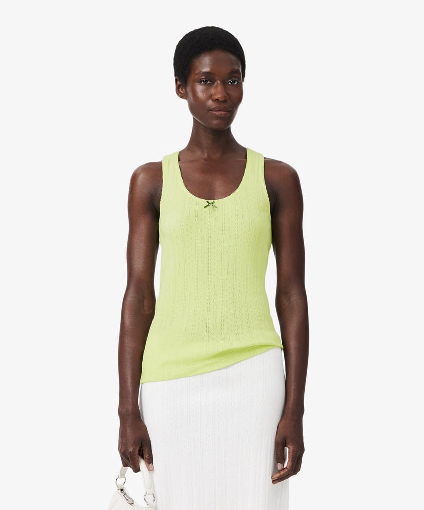 LACOSTE Women'S Pointel Sleeveless Tf5279-56G Bic