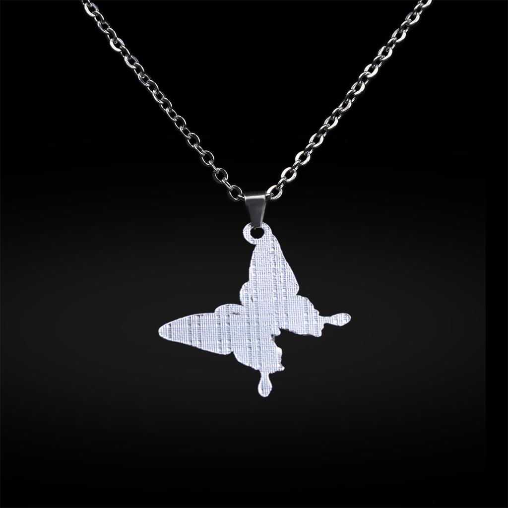 4 Pcs. Mood Necklace Butterfly Pendant Fashion Jewelry Chain, Gifts For Lovers And
