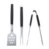 Professional 3 Piece BBQ Tool Set Stainless Steel Turners Tongs Meat Fork Kitchen Grilling Accessories Dishwasher Safe