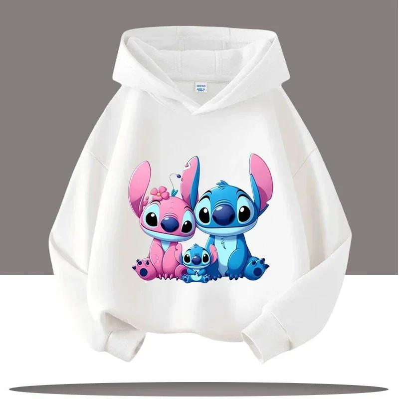 Disney Serie Cartoon Print Stitch Kinder Herbst- und Winter Kapuzensweatshirt Jungen Sweatshirts Mädchen Casual Basic Oberteile