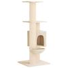 Cat Tree with Sisal Scratching Posts Cream 137 Cm