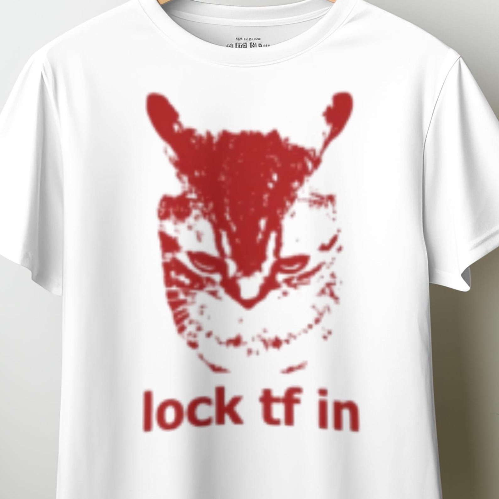 Lock TF In Cat Shirt, , Gym Mindset Tee, Motivational Cat T-Shirt Focus Quote Shirt, Funny Cat Graphic Tee 2XL