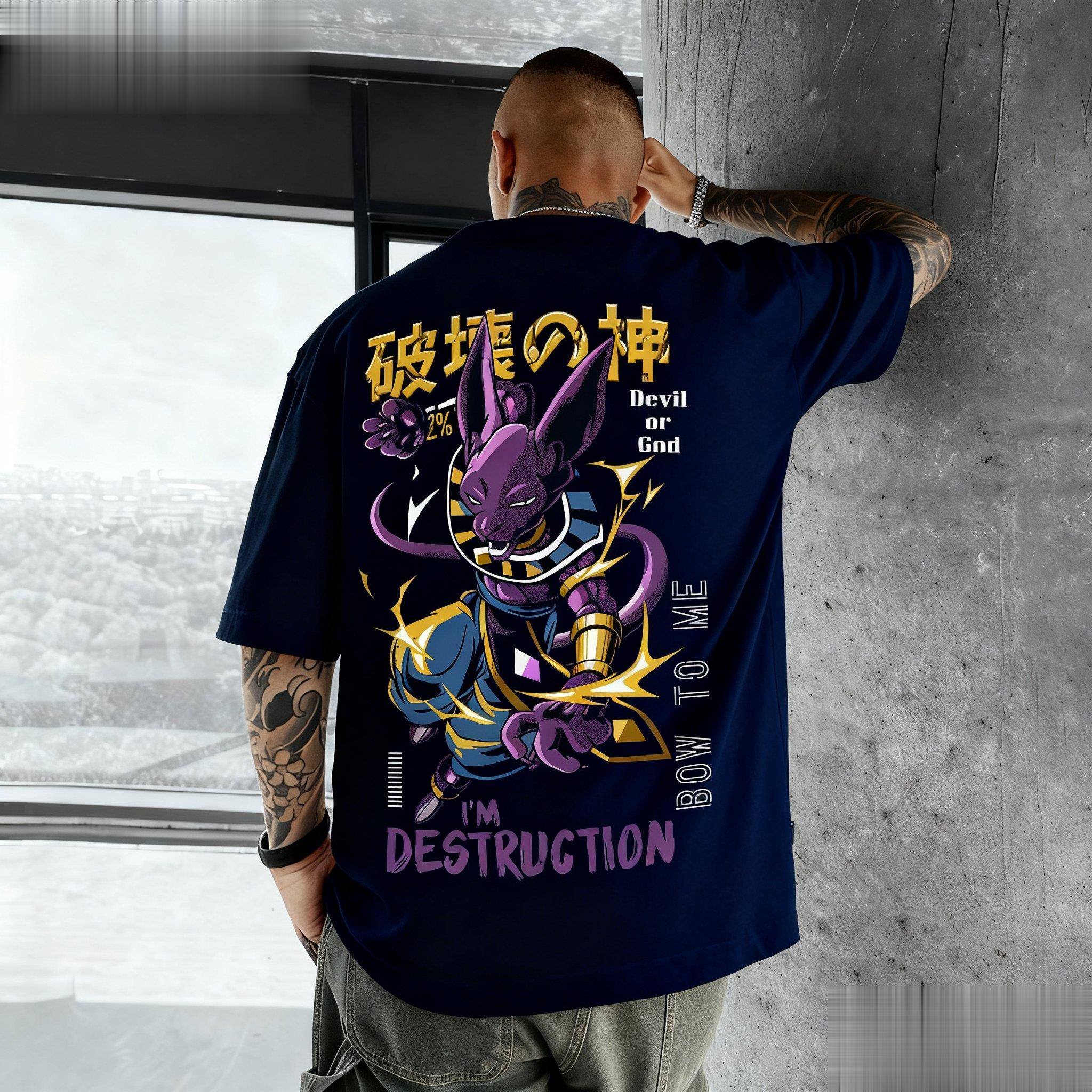 

Dragon Ball Beerus Anime Graphic Tshirt Men Women Cotton Short Sleeve Tee Streetwear Casual Top New Summer Fashion Y2k Clothes L