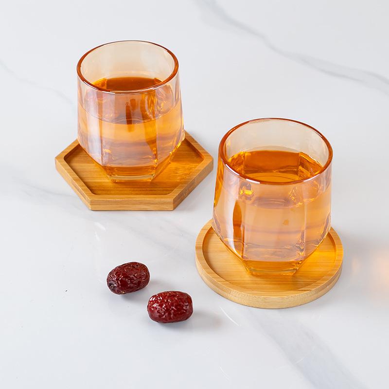 Round Bamboo Anti-Slip Mat & Tray for Indoor Plants, Coasters, and Decor