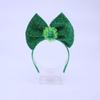 Festival Bowknot Headband with Shamrock Embellishments Hair Decoration for Patrick's Day and Other Festival Event