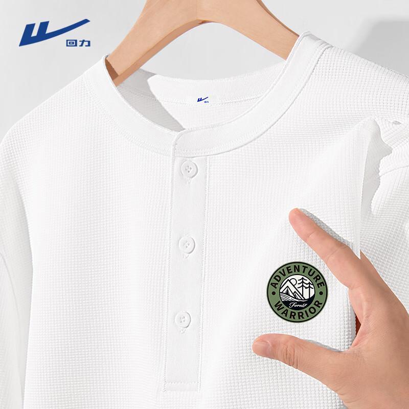 Warrior Men s Waffle Knit Henley Long Sleeve T-Shirt XL