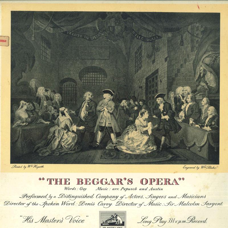 

LP Record MALCOLM SARGENT PRO ARTE ORCHESTRA Pepusch The Beggars Opera CLP1053 HIS MASTERS VOI 1955 UK Classical Used