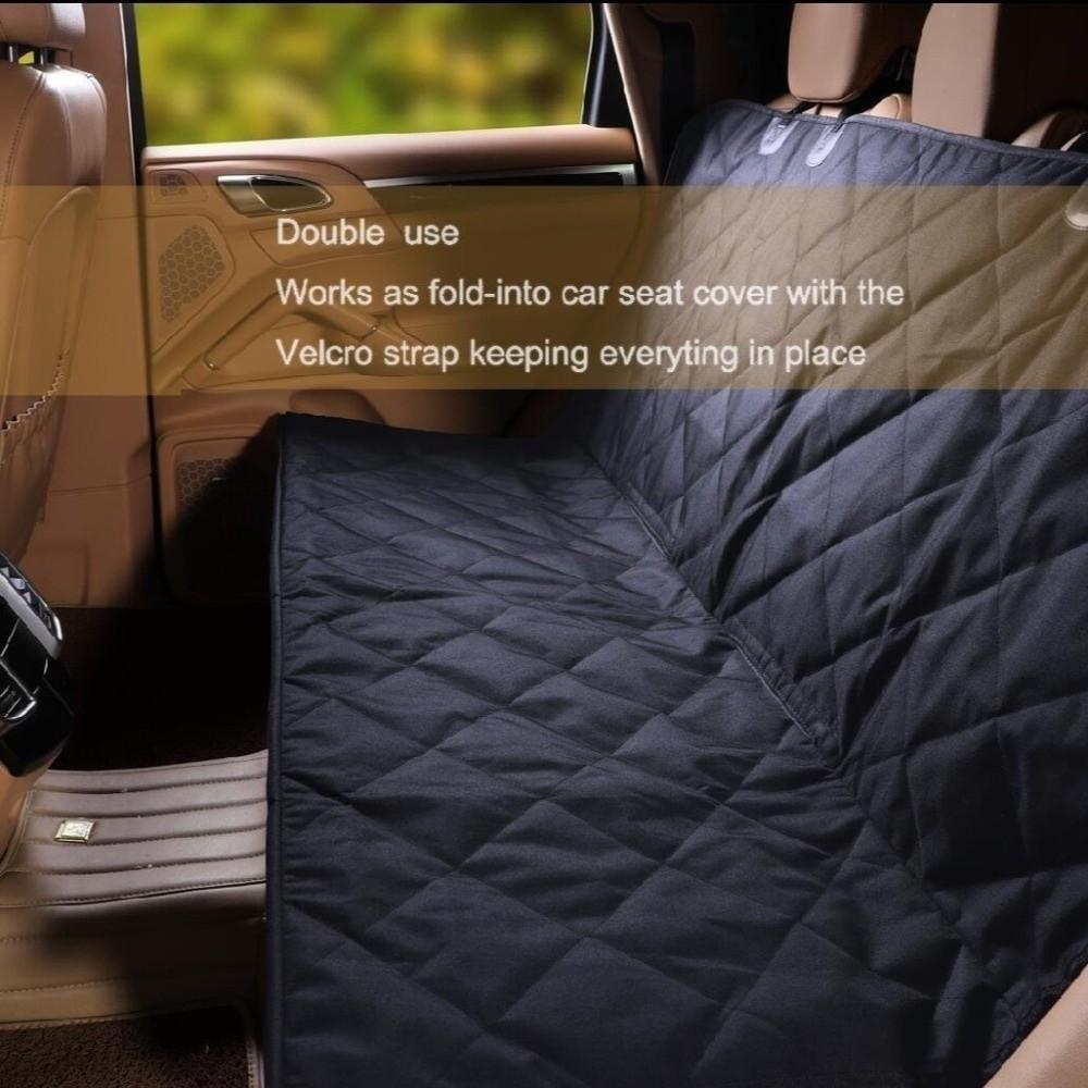 Waterproof Pet Dog Car Seat Cover with Visual Mesh Window Side Zipper Backseat Transportation Protectors Mat Safety