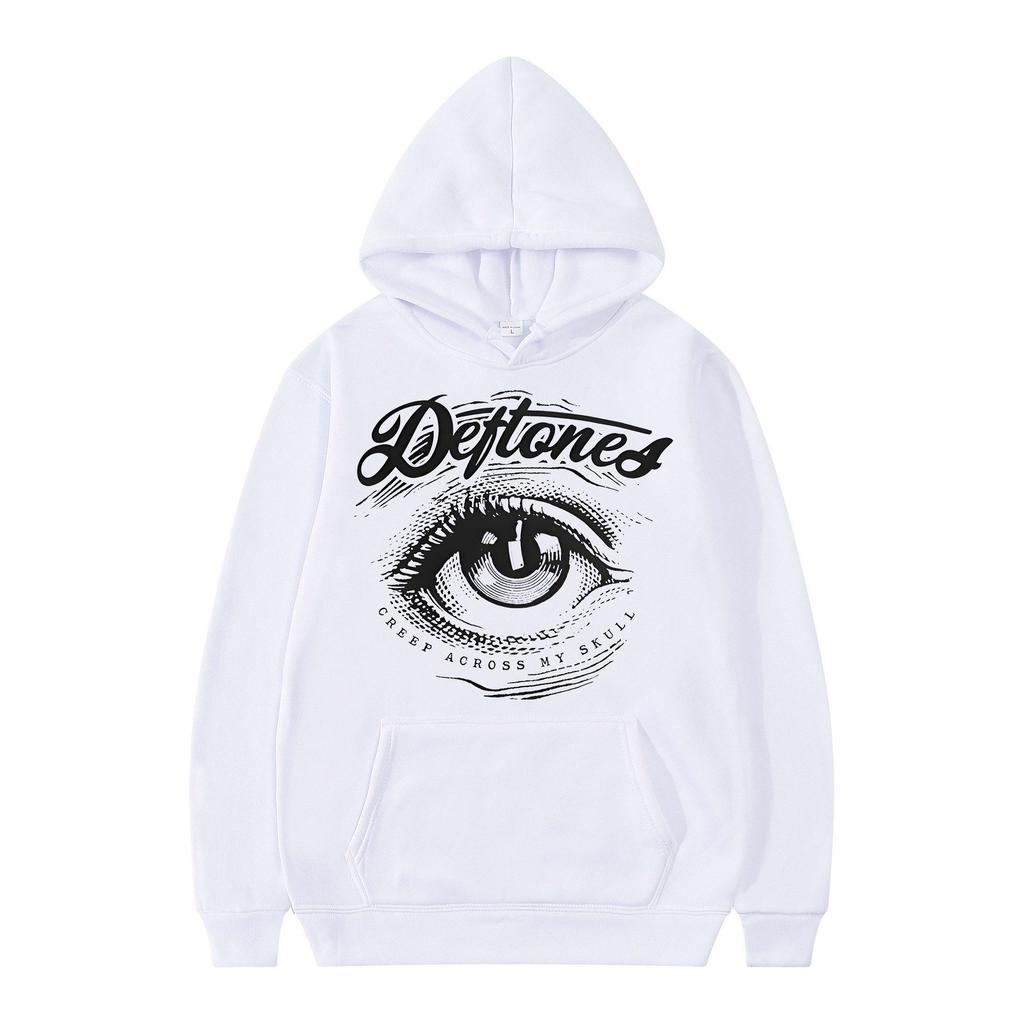 Deftones Logo, Kapuzenpullover mit Augenprint, Kapuzenpullover, Unisex, trendige Rock'n'Roll-Marke, vielseitiges Oberteil für tägliche, lässige Outdoor-Bekleidung