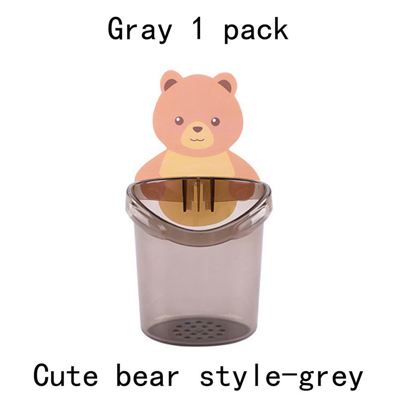 

1/3 шт., настенный держатель для зубных щеток в виде плюшевого мишки, подставка для хранения без дырокола, органайзер для принадлежностей для ванной комнаты, аксессуары для ванной комнаты 1Pcs