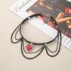 Y2k punk hip-hop choker - leather sweet & spicy hot girl heart chain tassel necklace