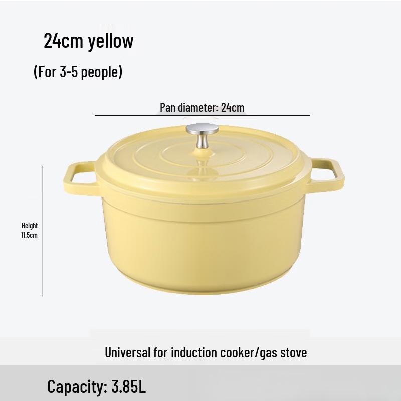 Zhishi Ceramic Double-Handle Stew Pot