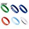 Kids And Adult Wristband Soccer Silicone Bracelet, National Flags Adjustable Wristbands with Breathable Band Snap Buckle for Sports Events,