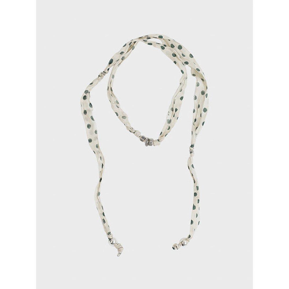 Silk String Necklace_Olive