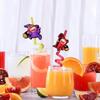 8pcs 27cm Plastic Halloween Straw Reusable Miner Plastic Spiral Drinking Straws Kids Birthday Party Decorations Juice Straws