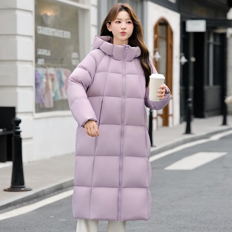 

ROMON Women s Hooded Long Goose Down Winter Coat L