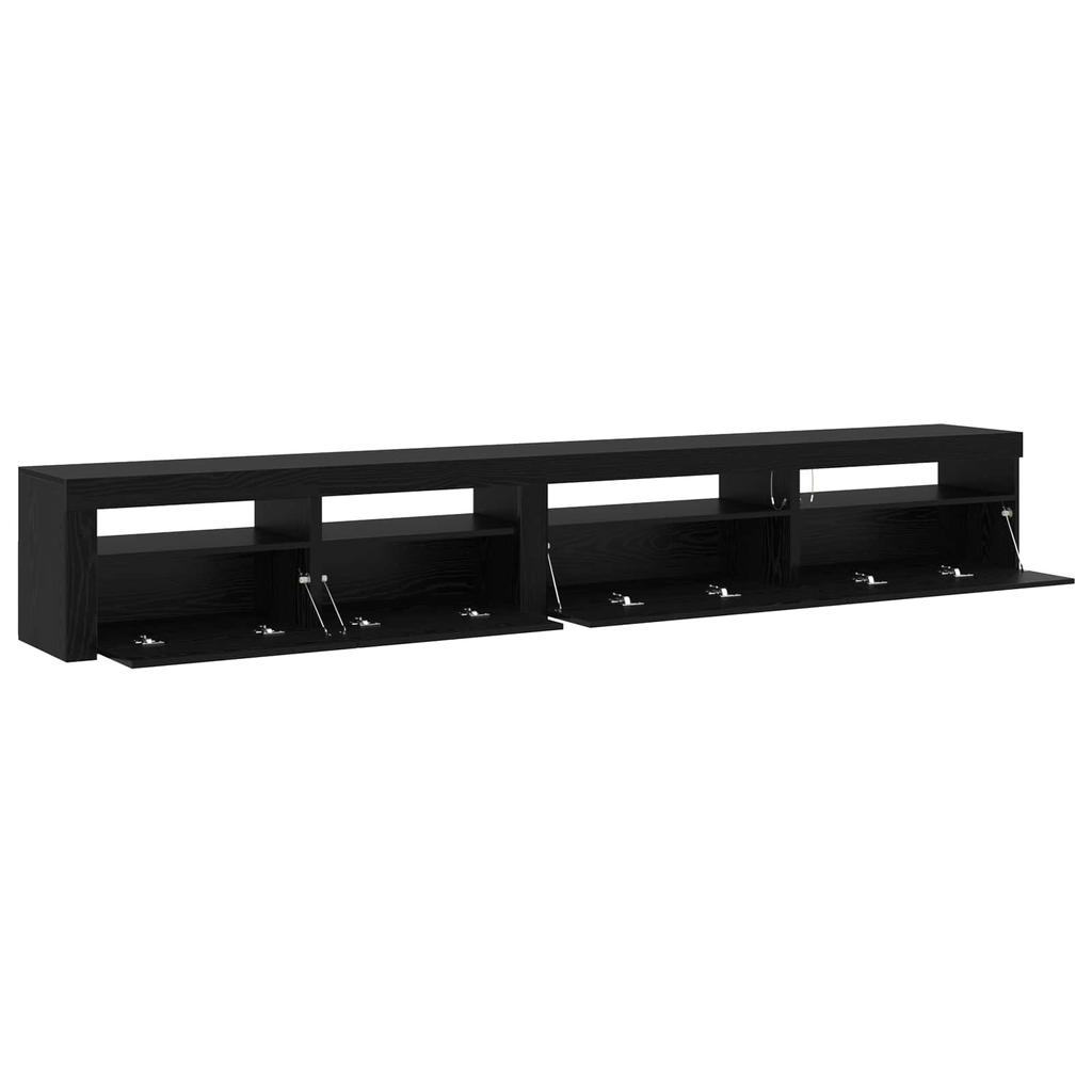 TV Cabinet Set 3 Pcs Black Oak Effect 270 X 35 X 40 Cm