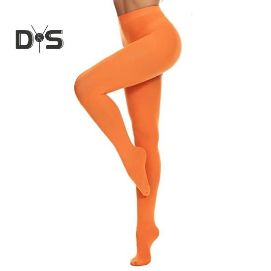 Women Pantyhose High Waist Solid Color High Elasticity Skinny Thin Candy Color Anti-slip Cosplay Performance Tights Work Daily Wear Long Stockings
