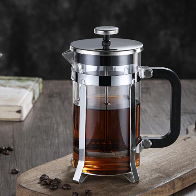 Stainless Steel French Press Coffee Maker,Insulated Coffee Presswith 4 Filters System,Manual Brewer for Tea,Camping & Travel