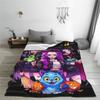 HUNTRIX Kpop Demon Hunters Halloween Witches  Blanket  Children Plush Throw Blanket Couch Bed Flannel Bedspread Sofa Bed Cover