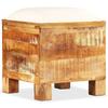 Storage Bench Recycled Solid Wood 40 X 40 X 45 Cm
