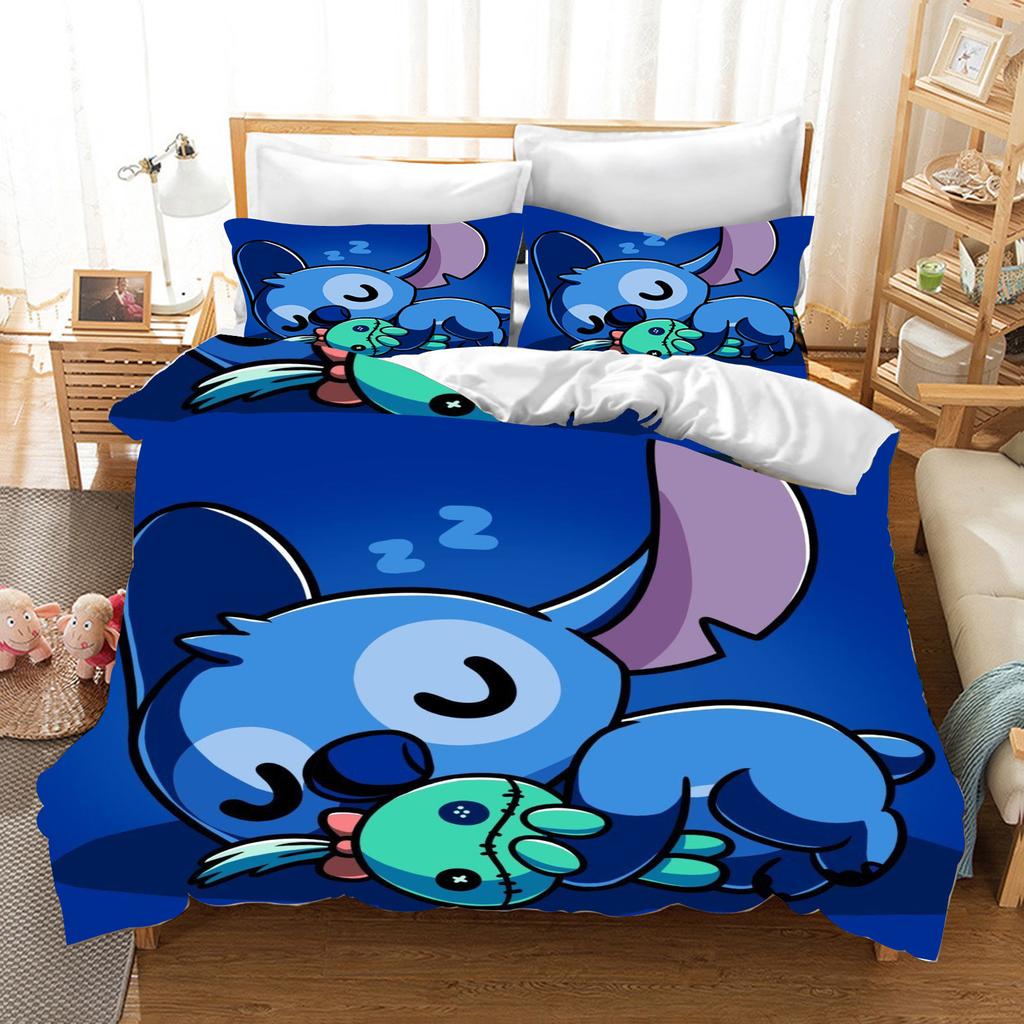 Stitch Printed Bedroom bedding set duvet cover Christmas Gifts Comforte Cartoon With pillowcase children's suitable and adults