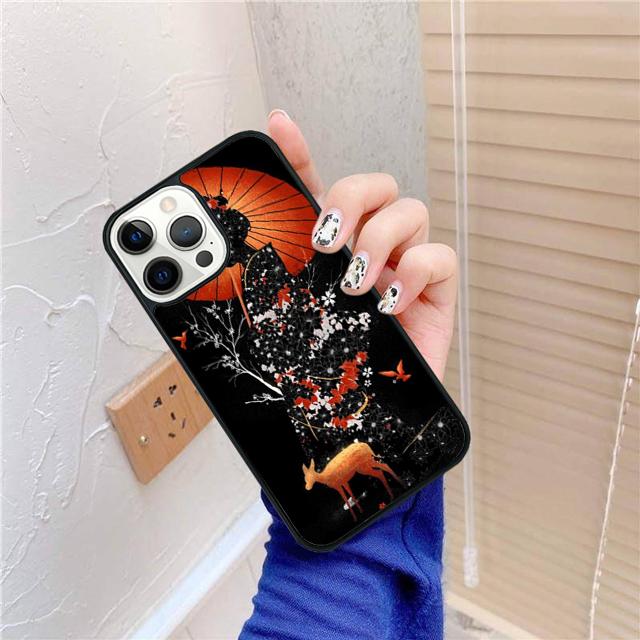 Japanese Geisha Phone Case For For iPhone 17 Air 16 15 11 12 13 14 Pro Max Plus coque