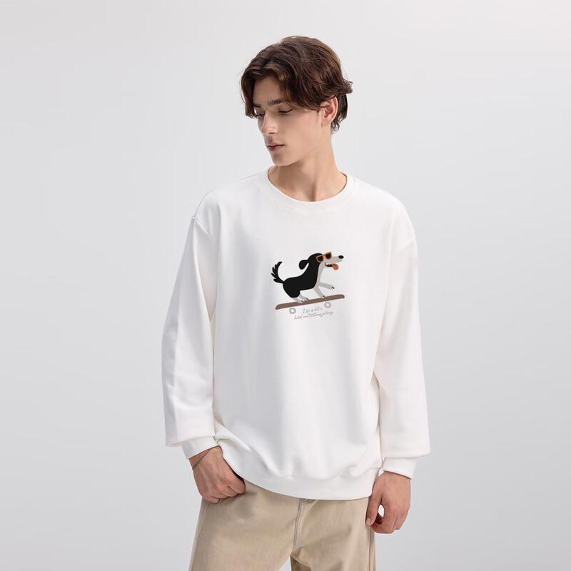 FivePlus Men's Pure Cotton Long Sleeve Crew Neck Sweatshirt