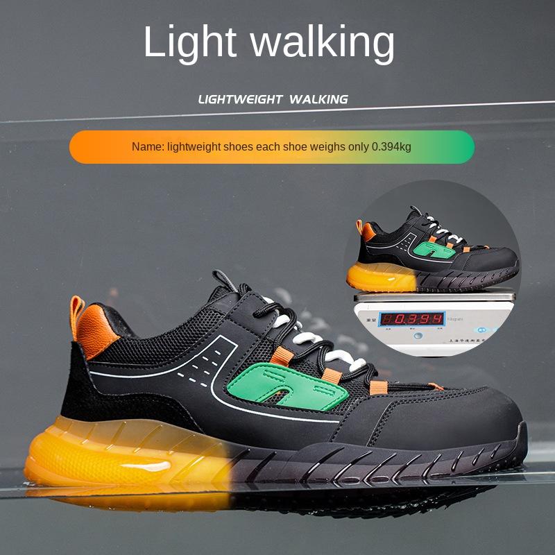 Labor Insurance Shoes Men's Anti-smashing and Anti-piercing Steel Head Shoes Breathable, Wear-resistant Construction Site Work Safety Shoes