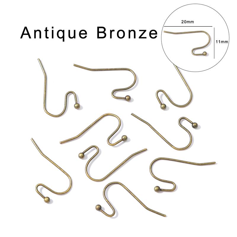 100Pcs 20x22mm Irony Charm Findings Earrings Clasps Hooks Fittings DIY Jewelry Making Accessories