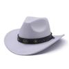 JYL TS DIY  Leather Cowboy Hat Outdoor Riding Cap Faux Leather