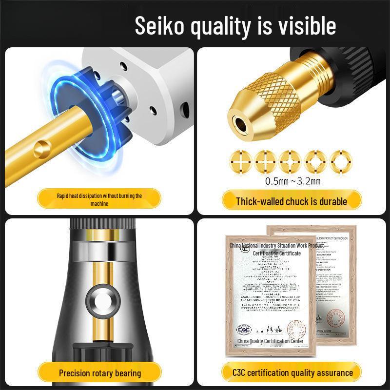 Compact Electric Grinder: Handheld Jade Polish, Engraving, Wood Carving, Mini Drill Tool