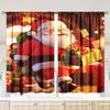 2PCS- Christmas Santa Claus Christmas tree pattern printed curtains   Christmas decorations   home decorations   room decorations