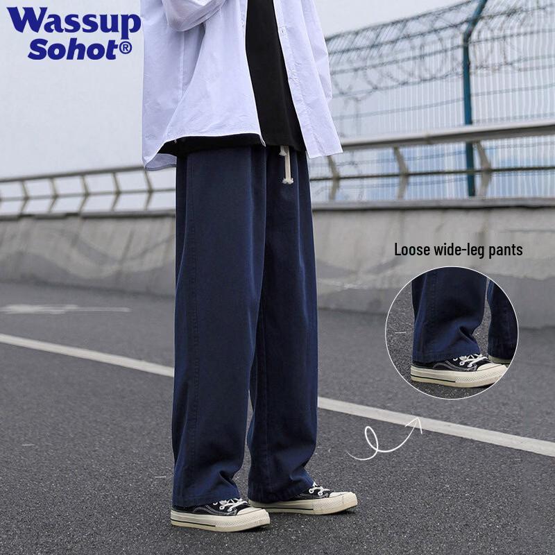 

Мужские повседневные брюки прямого кроя в американском ретро-стиле Sohot, хлопок L