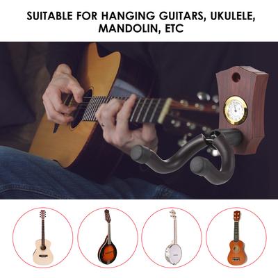 2-in-1-Gitarren-Wandhalterung mit Hygrometer, Luftfeuchtigkeitsmesser, Gitarren-Wandhalter für Saiteninstrumente