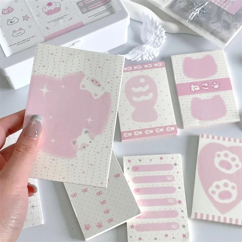 Cute Pudding Bear Memo Pad Cute Student Loose Leaf Message Notepad Girl Mini Pocket Planner Scrapbook Material Paper