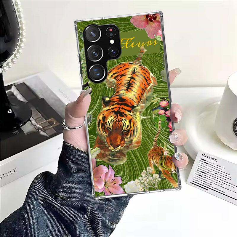 Superior Tiger Pattern Art Soft Phone Case For Samsung Galaxy S22 S23 S24 S25 Edge S26 Ultra S20 FE S21 Plus + Fundas Coque Gala