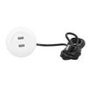 Sofa USB Charging Socket Flush Mount Installation Dual USB Charging Ports Socket for Home UseWhite
