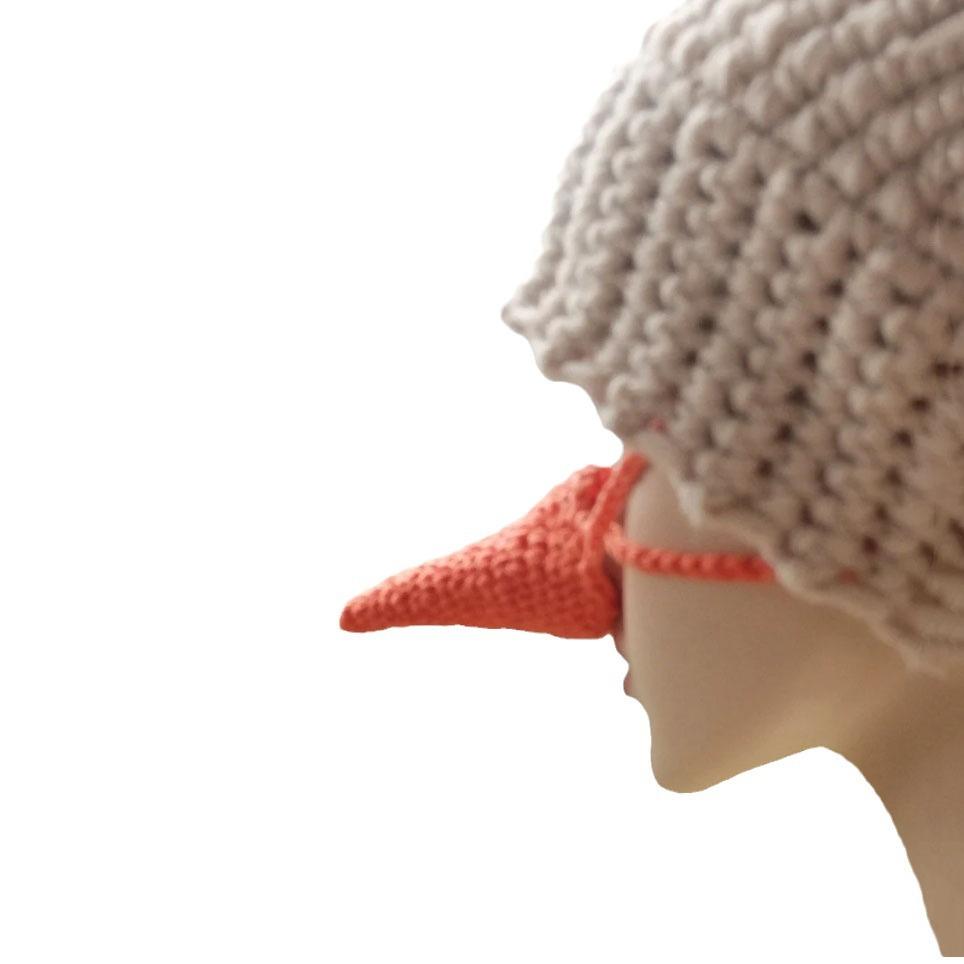 Neue handgemachte gehäkelte Totenkopf-Katzenmütze Totenkopf-Katzenohren Erwachsenenhut