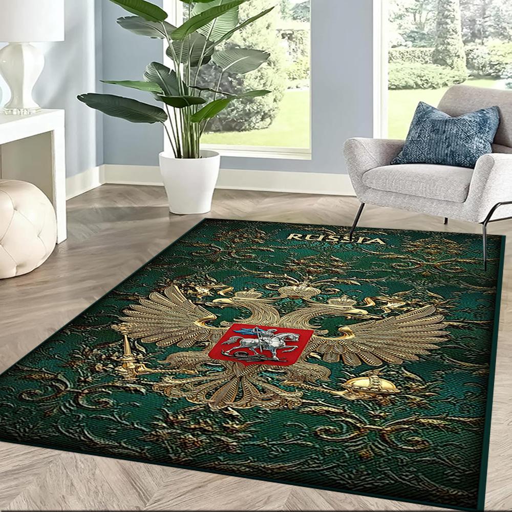 Russian Coat Of Arms Square rugs are a great choice for living rooms, bedrooms, home décor, and as gifts.