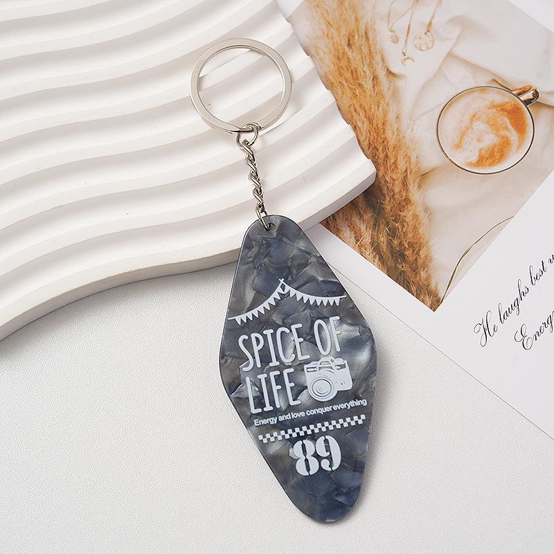 Acrylic Keychain Diamond Nameplate for Hotel Room Numbers