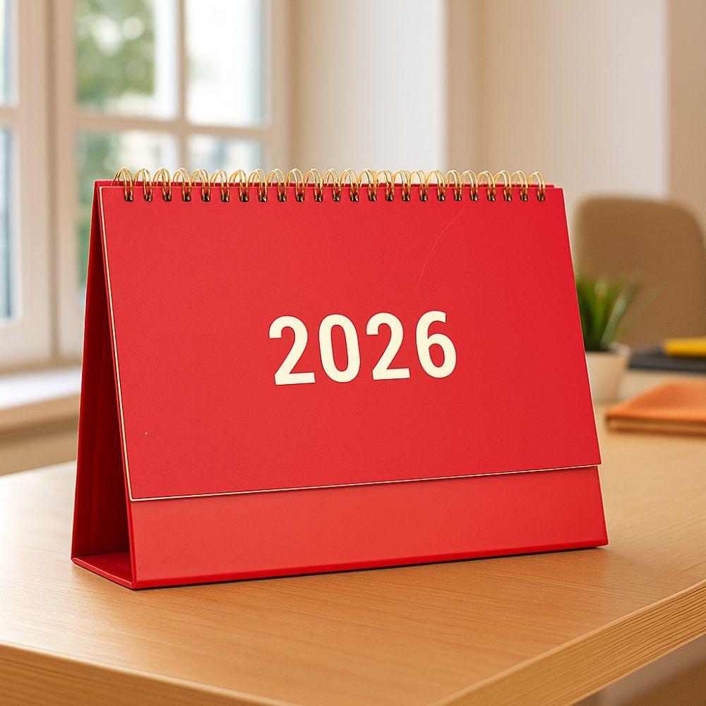 Premium Paper 2026 Desktop Calendar Stable Base Daily Planner Daily Weekly Scheduler