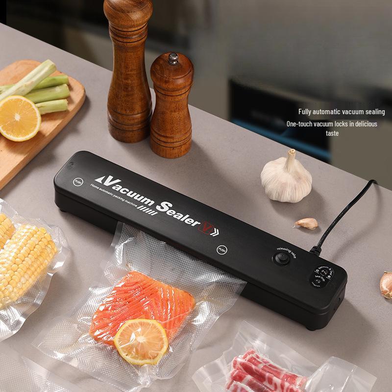 

Automatic Food Sealing Machine for Small Household Packaging Powerful Machine with Double Suction чёрный