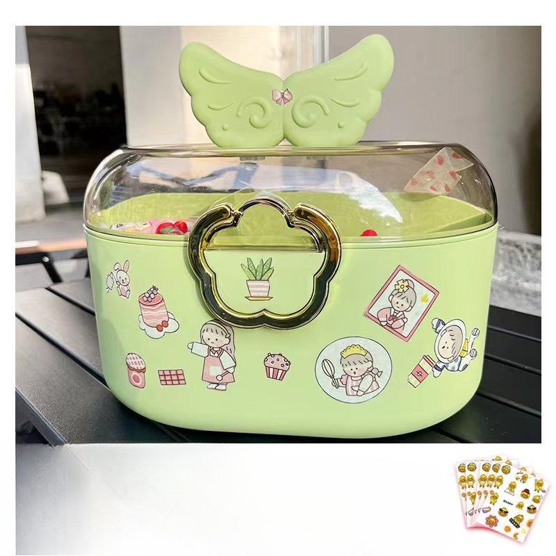 

Коробка для хранения детских аксессуаров для волос, Заколки для волос, Планер, Коробка для организации мелких предметов, Милые аксессуары для резинок для волос, Настольная шкатулка для украшений Forest green