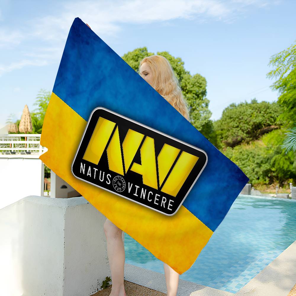 Navi Natus Vincere Anime Beach Swimming Towel Soft Absorbent Washcloth Children's Gifts for Kids Travel Camping Gym