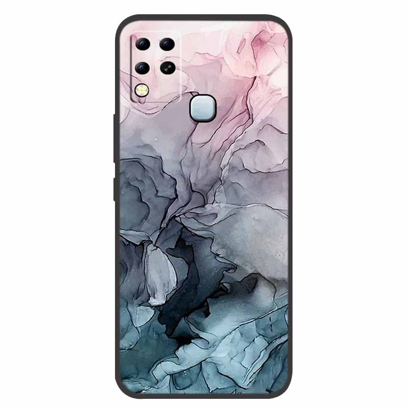 For Infinix Hot 11 G37 Case X689F Marble Silicone Protective TPU Soft Back Cover for Infinix Hot11 G37 128GB Funda Cartoon Coque