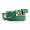 New Korean Version of Ins Style Alloy Women's Thin Belt Versatile Skirt and Pants Decoration Belt Candy Color High-end Belt for Women