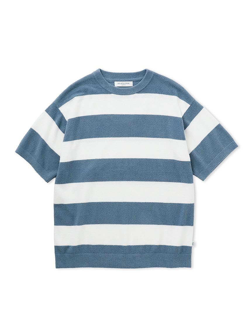 

gelato pique HOMME Smoothy Пуловер светло-голубой с двумя полосками, PMNT241911, Мужской, синий