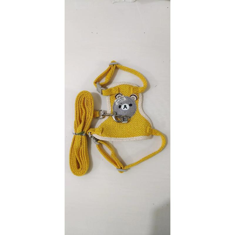 Cute Bear Pet Harness And Leash Set Adjustable Breathable Vest Harness For Small Dogs Cats