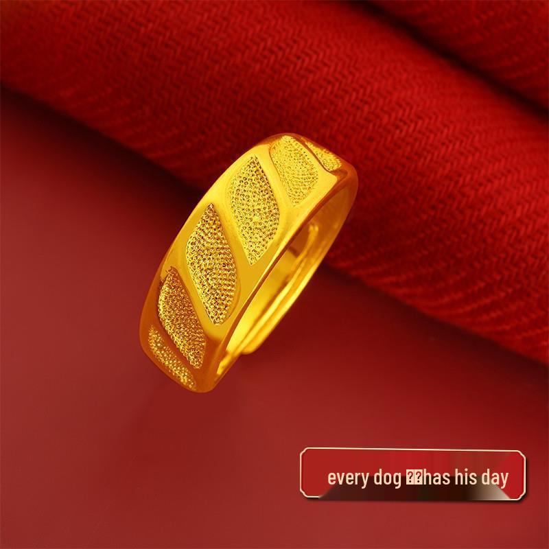 Gold Plated Peony Bow Ring for Women - Matte Brass Band Jewelry